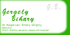 gergely bihary business card